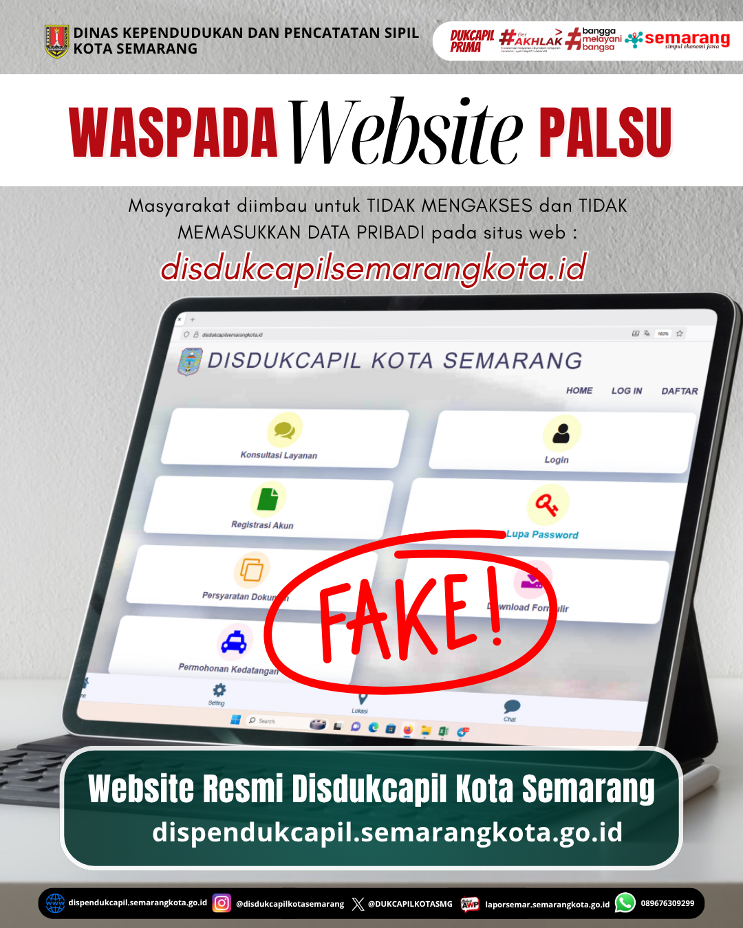 WASPADA WEBSITE PALSU