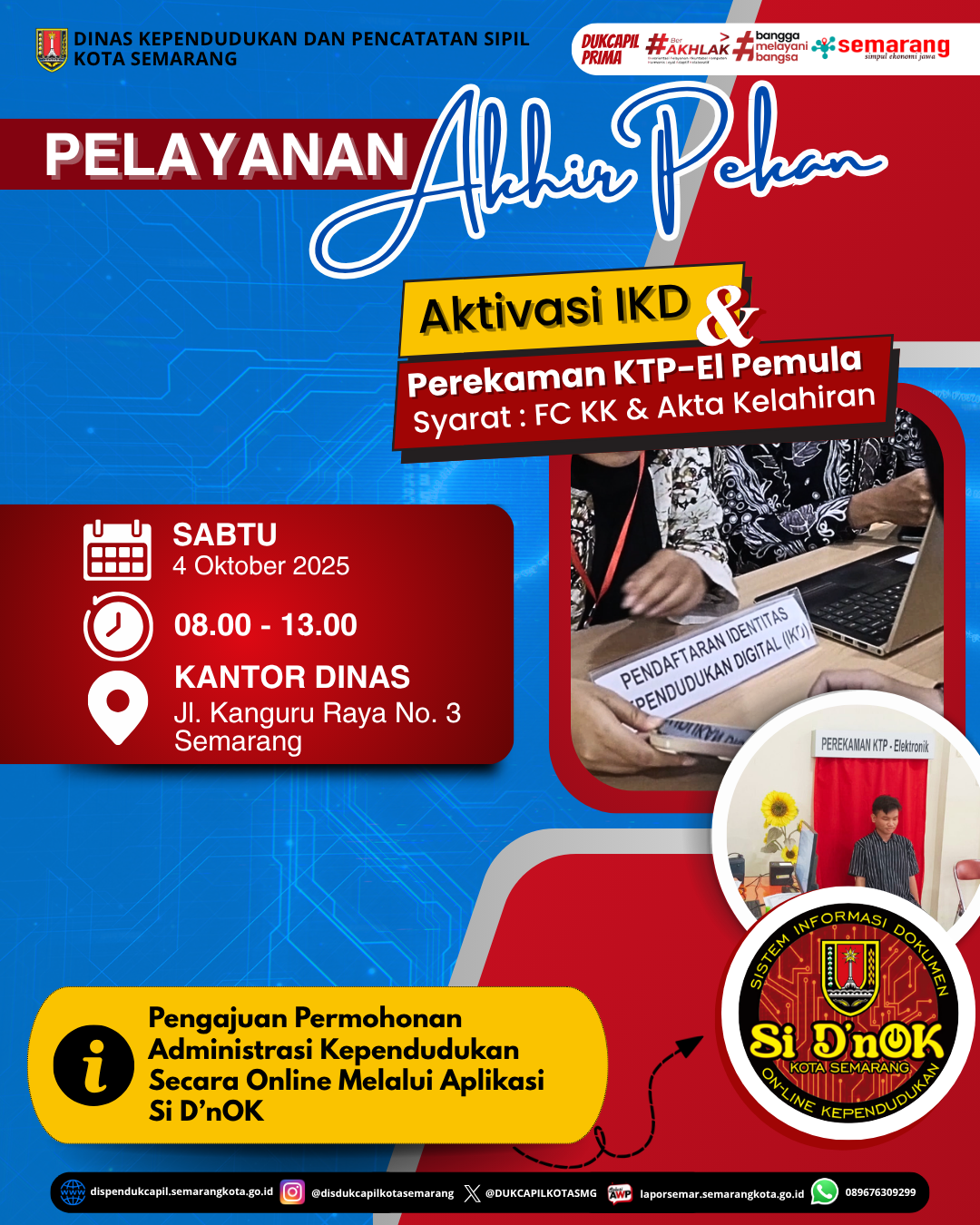 PELAYANAN AKHIR PEKAN BULAN OKTOBER 2025